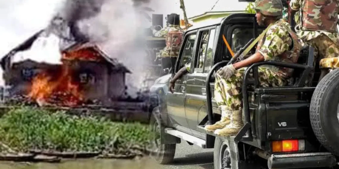 Soldiers clash with Emede Community youths, several houses razed in Delta State