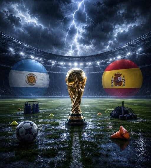 Heavy Rain, thunderstorms, Disrupt Spain, Argentina Preparations Few Hours To World Cup Final