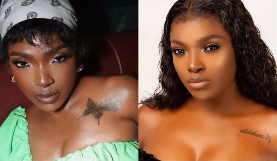 Annie Macaulay Covers 2Baba Tattoo With Butterfly, Declares She's Moving On