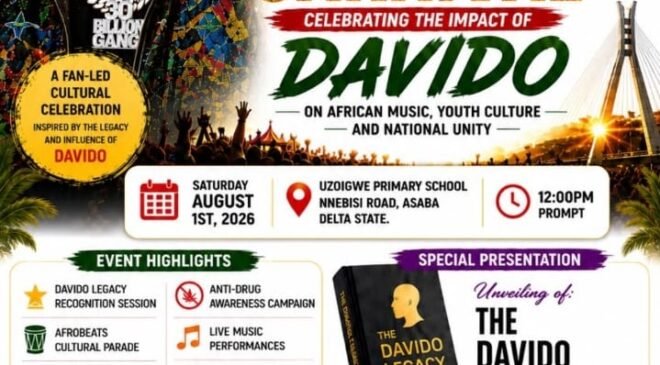 Asaba to Host Maiden Afrobeat Cultural Festival Celebrating Davido’s Legacy, Anti-Drug Campaign
