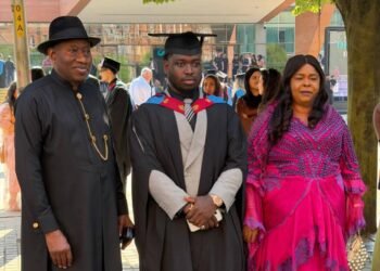 Ex-President Jonathan, Wife Celebrate Son's Graduation From UK University