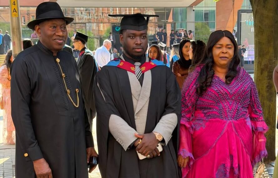 Ex-President Jonathan, Wife Celebrate Son's Graduation From UK University