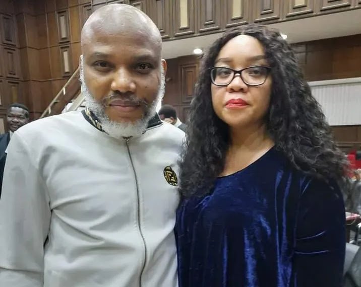 Nnamdi Kanu's Wife Denies Divorce Reports, Calls Claims False