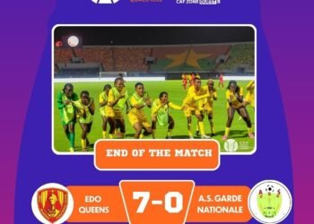 Shaibu Hails Edo Queens After 7-0 Victory Over AS Garde Nationale