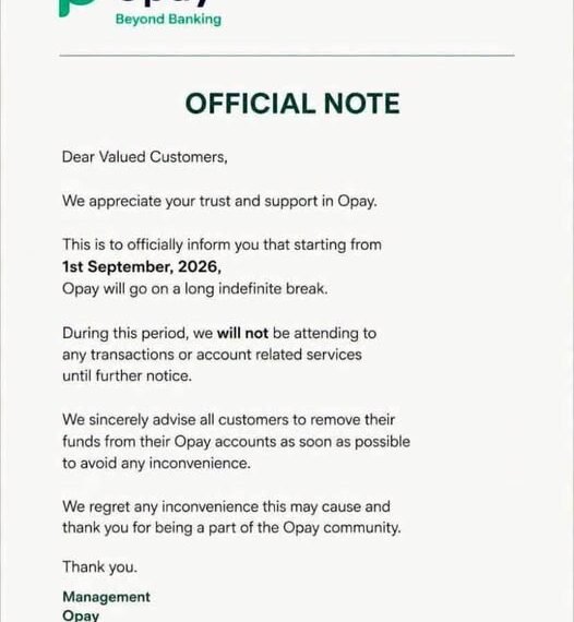 OPay Denies September Shutdown Rumour, Warns Customers Against Fake Publication