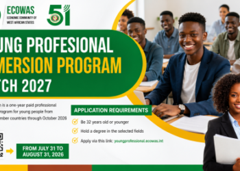 ECOWAS Opens Applications For 2027 Young Graduates Immersion Programme