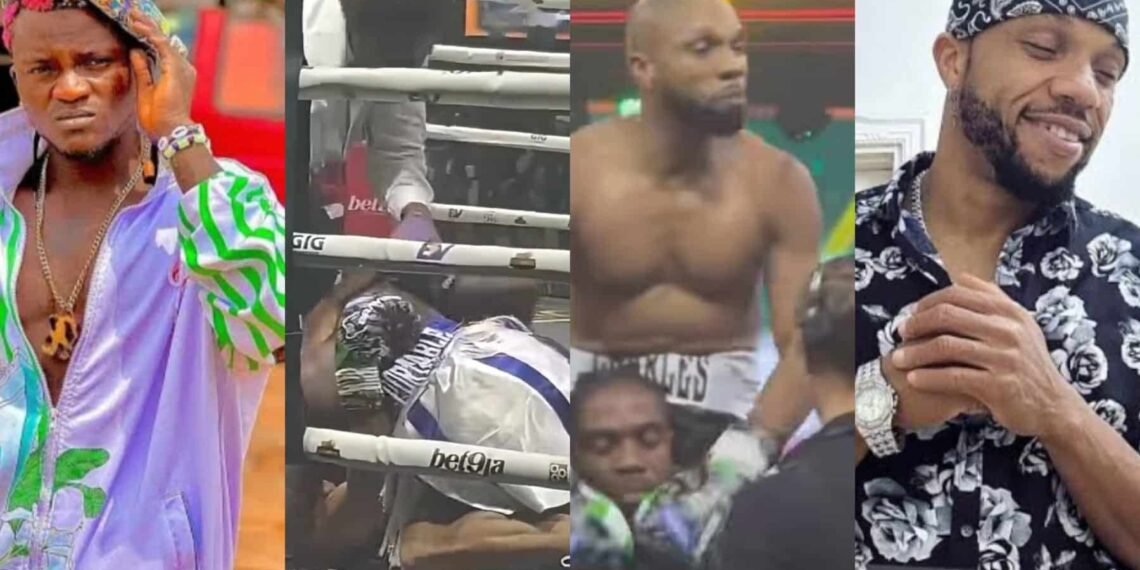 Charles Okocha Declared Winner After Portable Walks Out of Celebrity Boxing Match