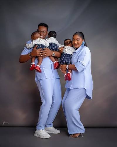 Adedimeji Lateef, Mo Bimpe Celebrate Triplet Sons at Grand Thanksgiving