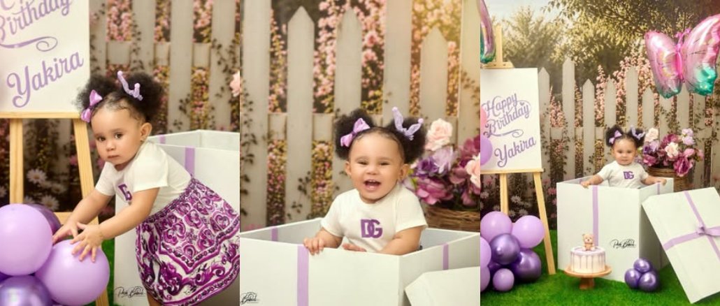 “My precious answered prayer” — Toke Makinwa unveils daughter Yakira’s face on first birthday