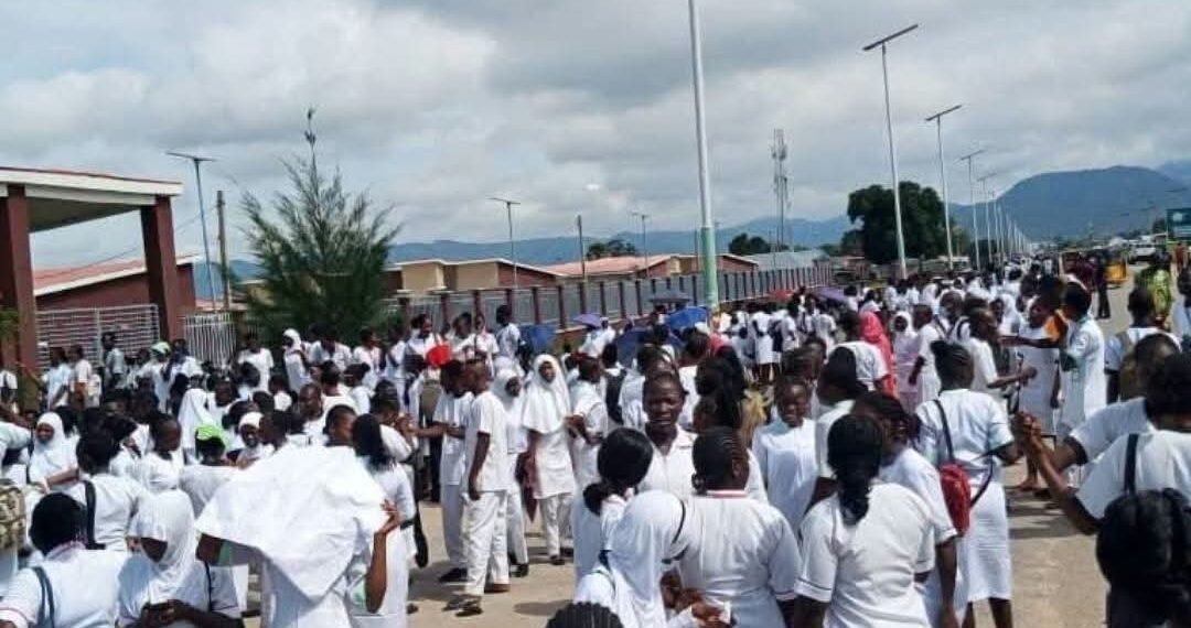 Nursing Students Protest Alleged Hostel Attack, Rape, Injury Of Colleague In Taraba