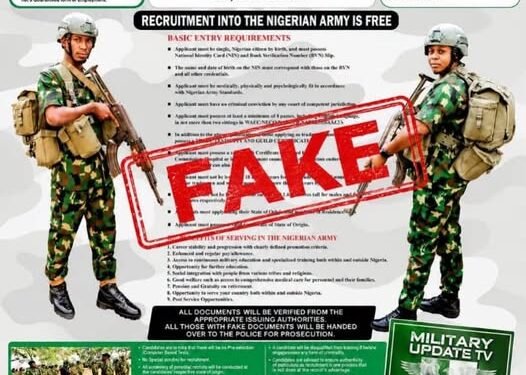 Army Dismiss 92 Regular Recruitment Intake Reports, Warn Applicants