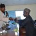 Handshake during Adamawa State Polytechnic leadership transition