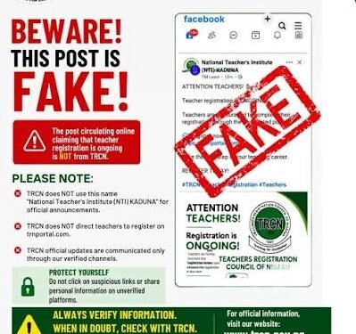 TRCN Fraud Alert