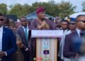 YAYI campaign vehicles buses ambulance donation Ogun