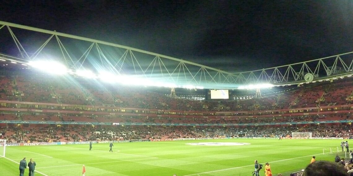 Arsenal in action at the Emirates Stadium