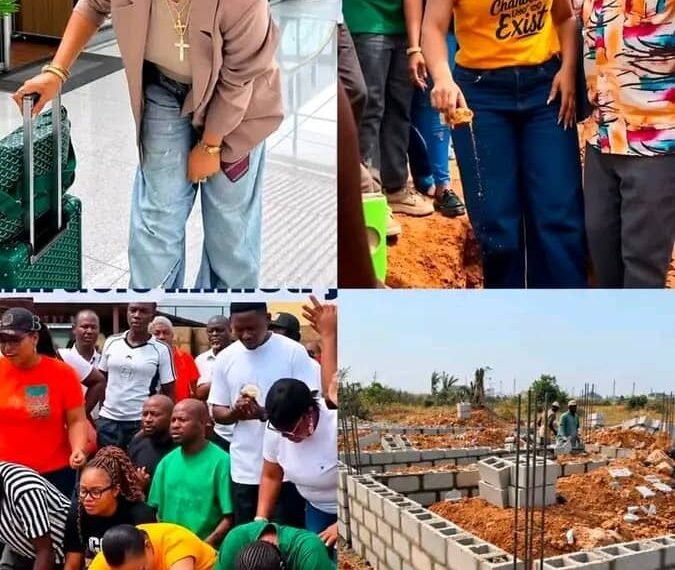 Tonto Dikeh Begins Construction Of Her New Wine Church Building In Abuja