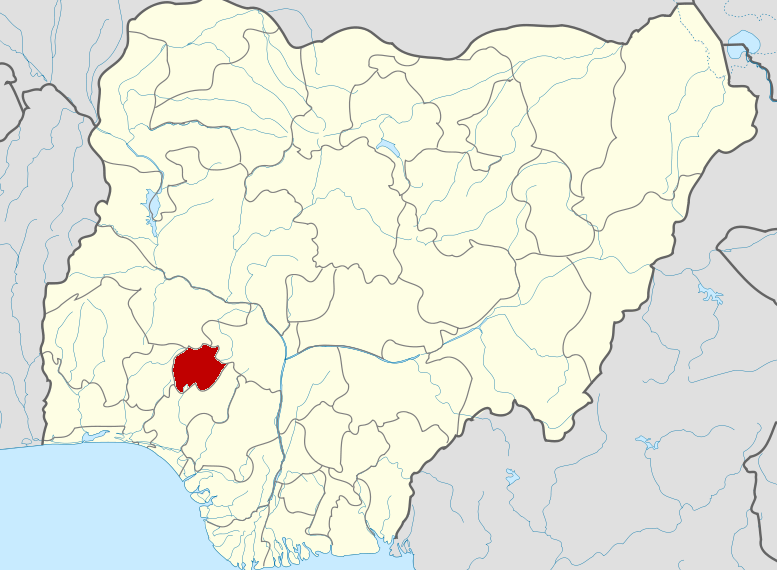 Map of Ekiti State, Nigeria