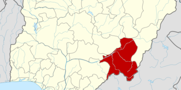 Map of Taraba State, Nigeria