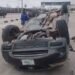Lagos Coastal Road Crash: One Dead, Three Injured as Lexus Overturns Near Eko Hotel