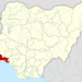 Map of Nigeria showing Ogun State